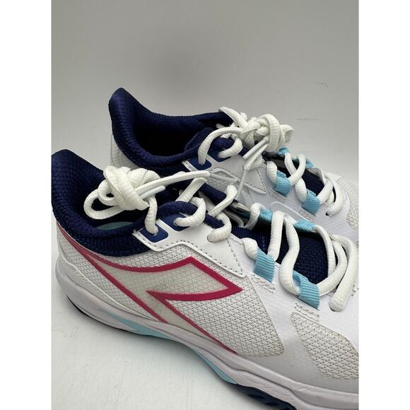 Diadora Mythos Blushield Vigore 2 NEW Women's Running Shoe Wht/Blu/ Pnk US Sze 7 - Picture 3 of 9